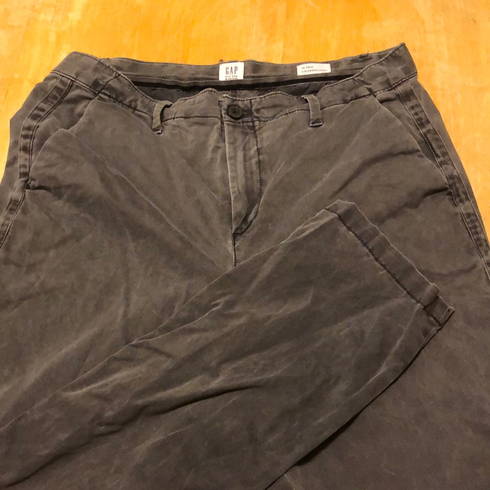 Gap girlfriend chino size 10 tall, gray